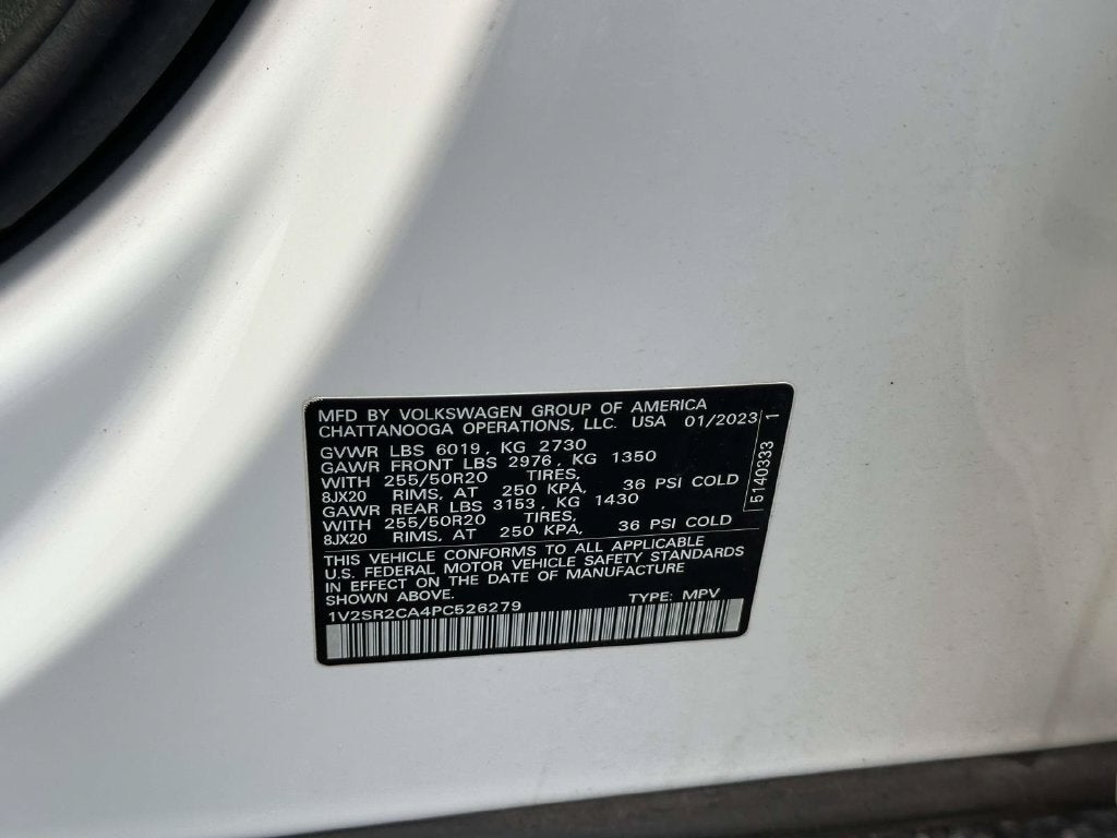 2023 Volkswagen Atlas 3.6L V6 SEL R-Line