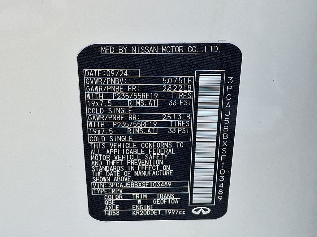 2025 INFINITI QX50 LUXE AWD