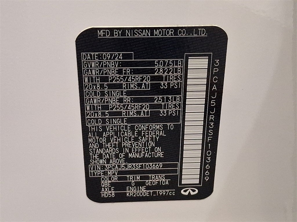 2025 INFINITI QX55 Luxe AWD